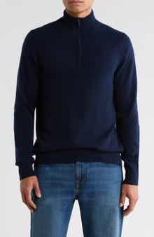 Nordstrom Cashmere Quarter Zip Sweater