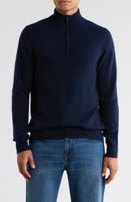 Nordstrom Cashmere Quarter Zip Sweater