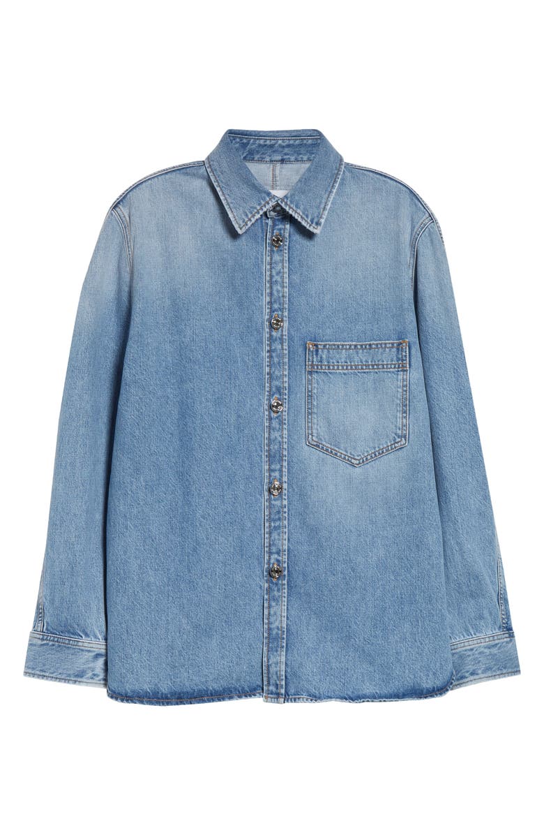 Givenchy Denim Overshirt, Main, color, Light Blue