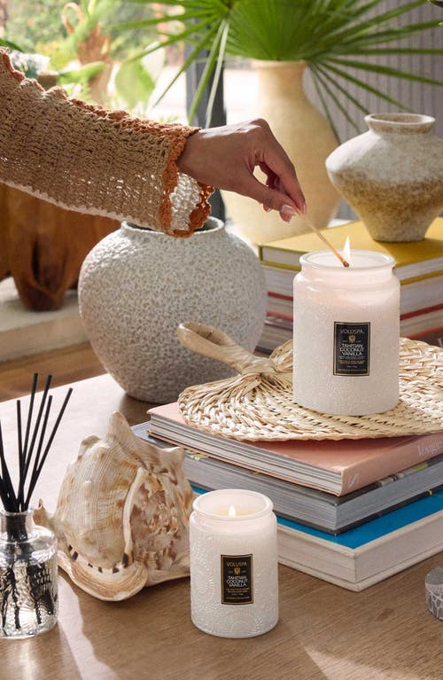Voluspa Tahitian Coconut Vanilla Large Jar Candle In Neutral