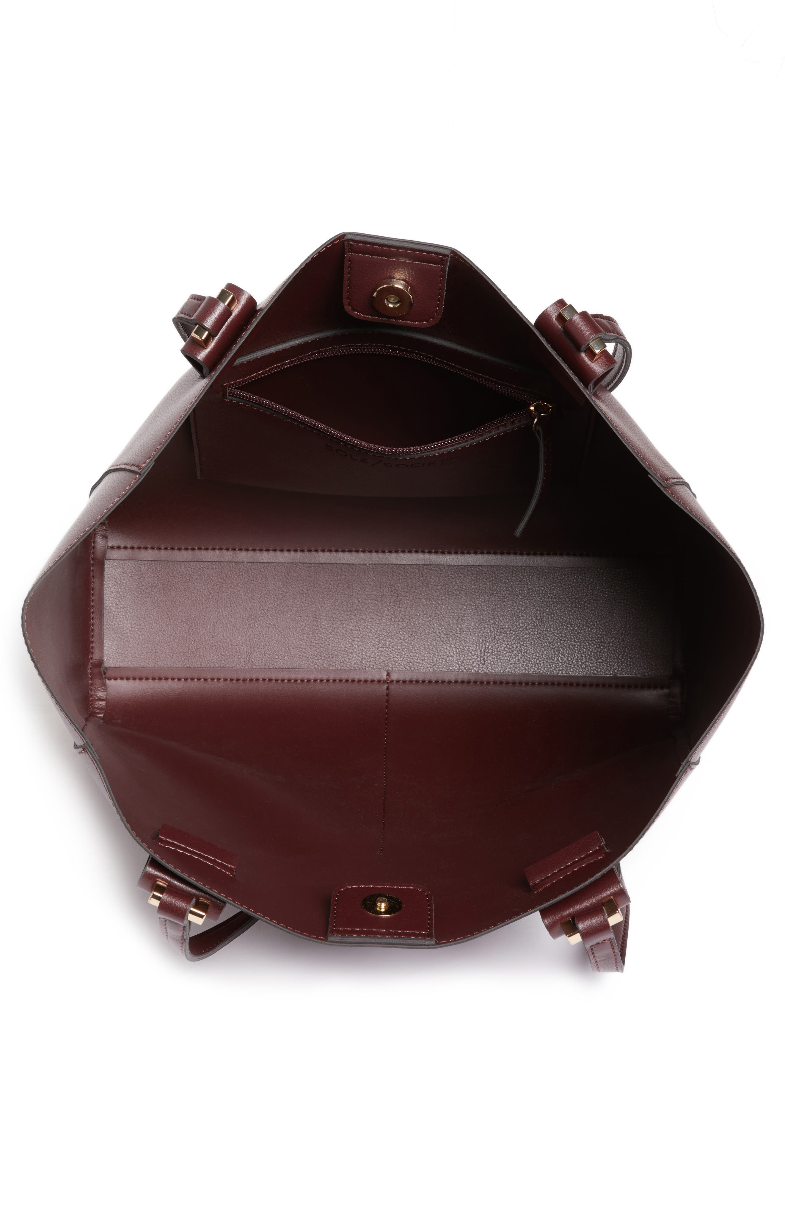 Sole Society Glenn Faux Leather Tote, Alternate, color, 