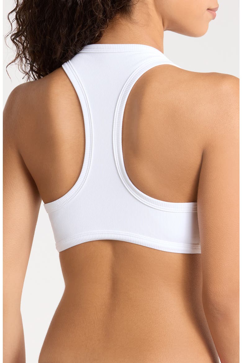 Amy Racerback Bikini Top, Alternate, color, WHITE