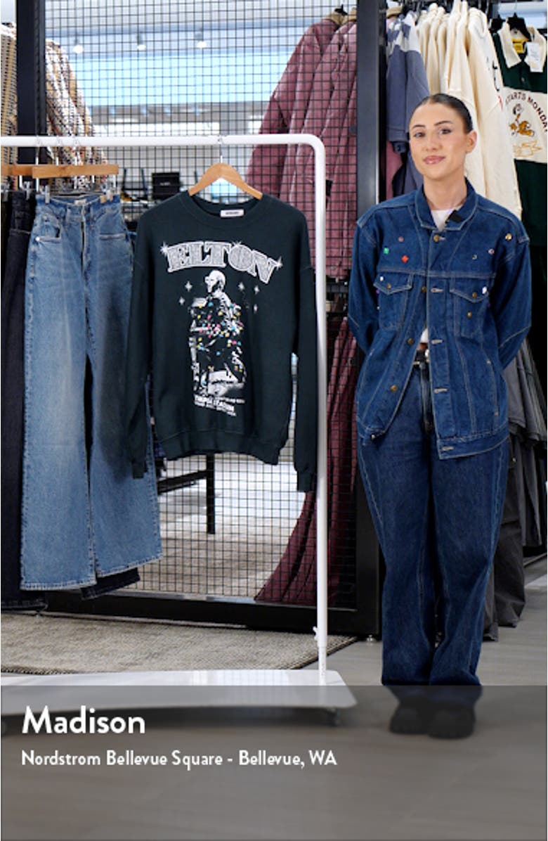 Elton John Olympia Cotton Graphic Sweatshirt, sales video thumbnail