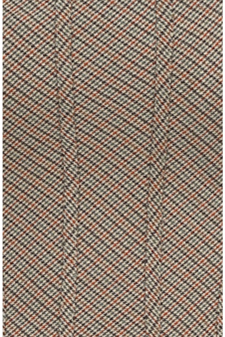 Antonia MIcrocheck Faux Fur Cuff Corset Top, Alternate, color, BROWN CHECK
