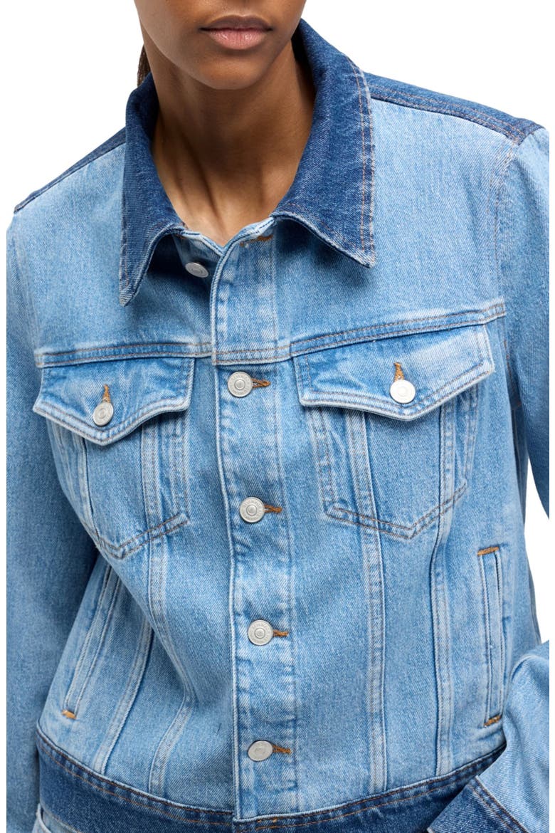 Adi Crop Denim Trucker Jacket, Alternate, color, JOKER