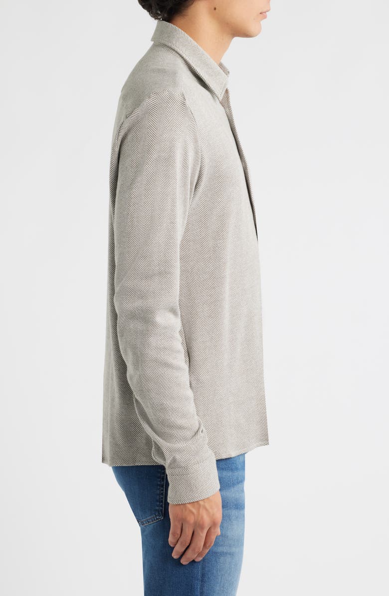 BOSS Roan Kent Cotton Button-Up Shirt, Alternate, color, Open Green