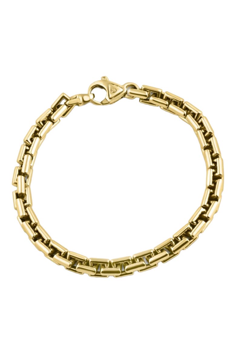 Men's Solid Box 14k Gold 44 Grams 6.5mm Bracelet 9", Main, color, 14k Yellow Gold