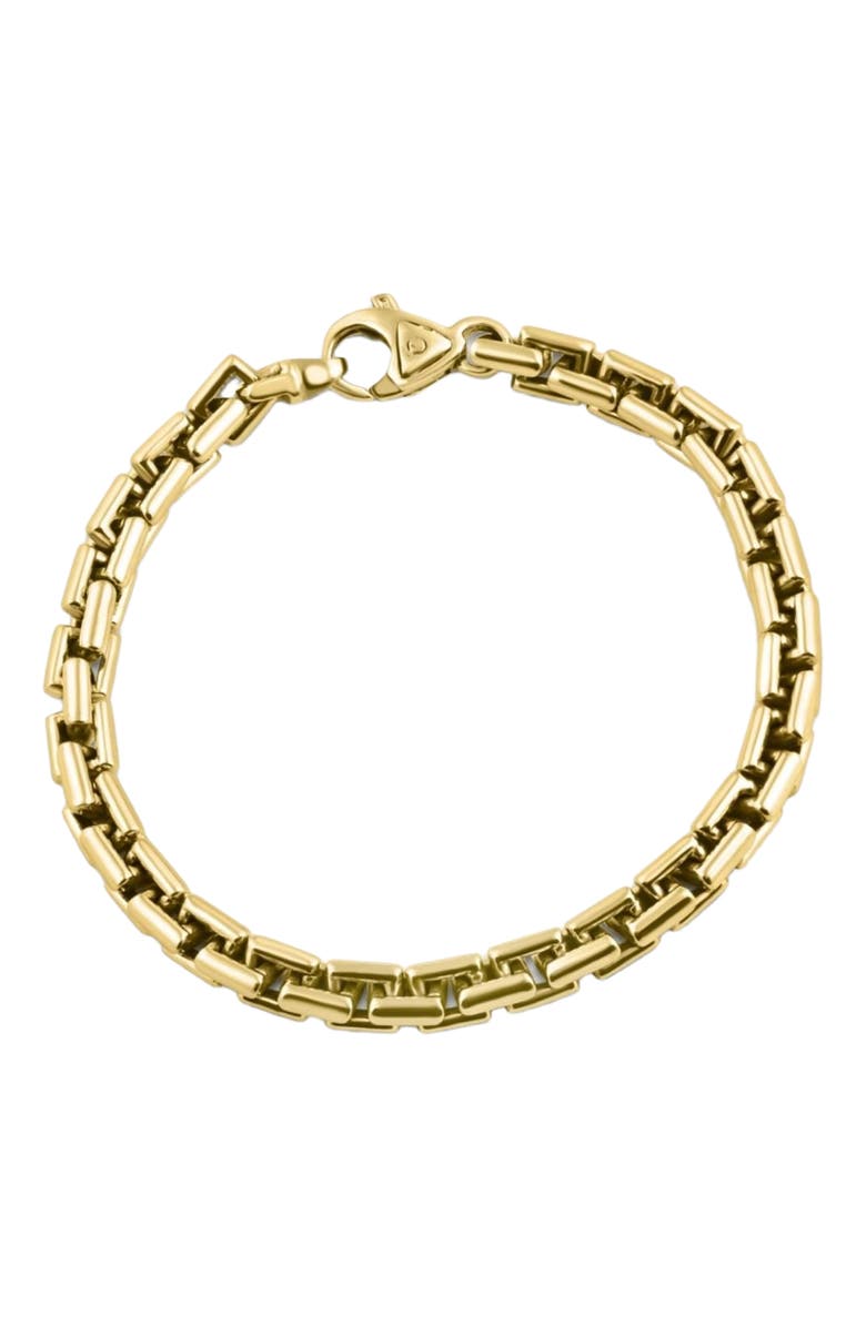 Bliss Diamond Men's Solid Box 14k Gold 44 Grams 6.5mm Bracelet 9", Main, color,