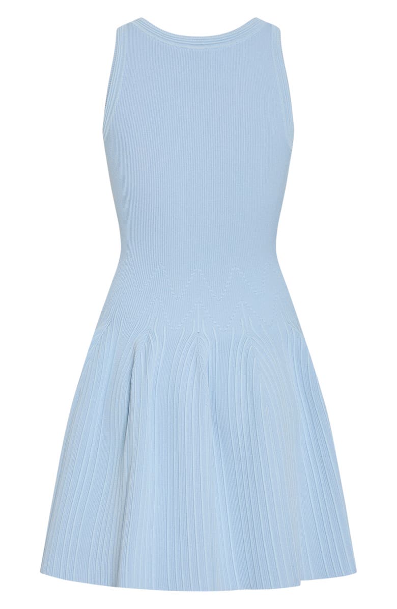 Milly Marea Sleeveless Fit & Flare Sweater Dress, Alternate, color, Light Blue