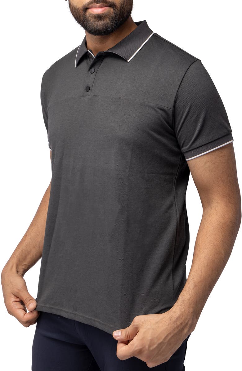 XRAY Piqué Polo, Alternate, color, Heather Charcoal