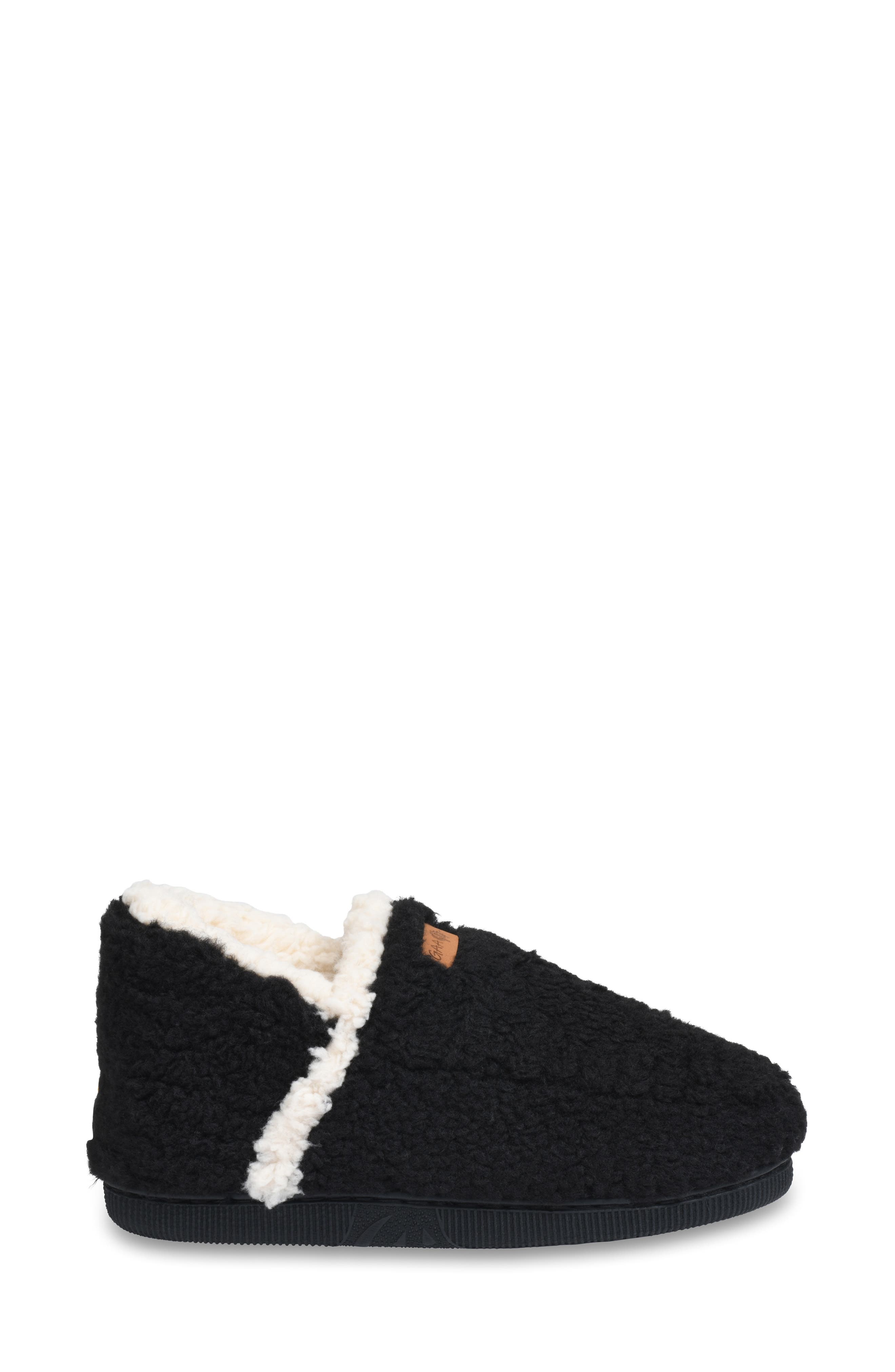 GAAHUU Berber Faux Fur Slipper, Alternate, color, Black