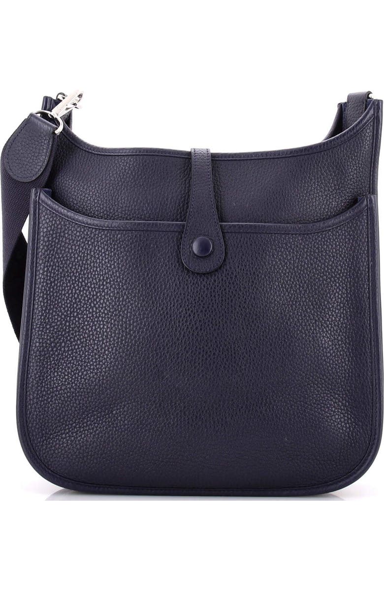 Pre-Owned Hermes Evelyne Bag Gen III Clemence PM, Alternate, color, Bleu Nuit