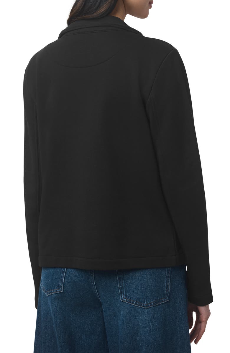 Splendid Double Breasted Cotton French Terry Blazer, Alternate, color, Black