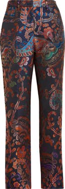 Etro Bristol Paisley Jacquard Ankle Trousers