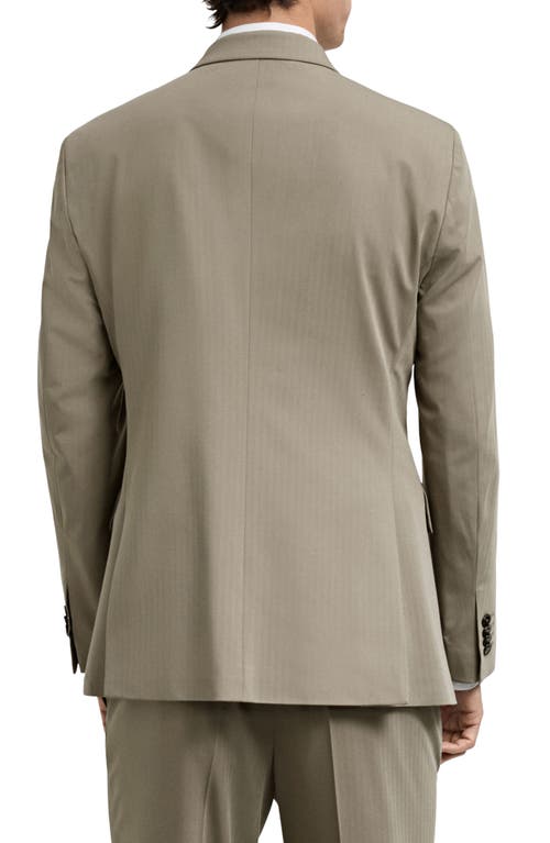 Mango Slim Fit Double Breasted Suit Jacket In Beige