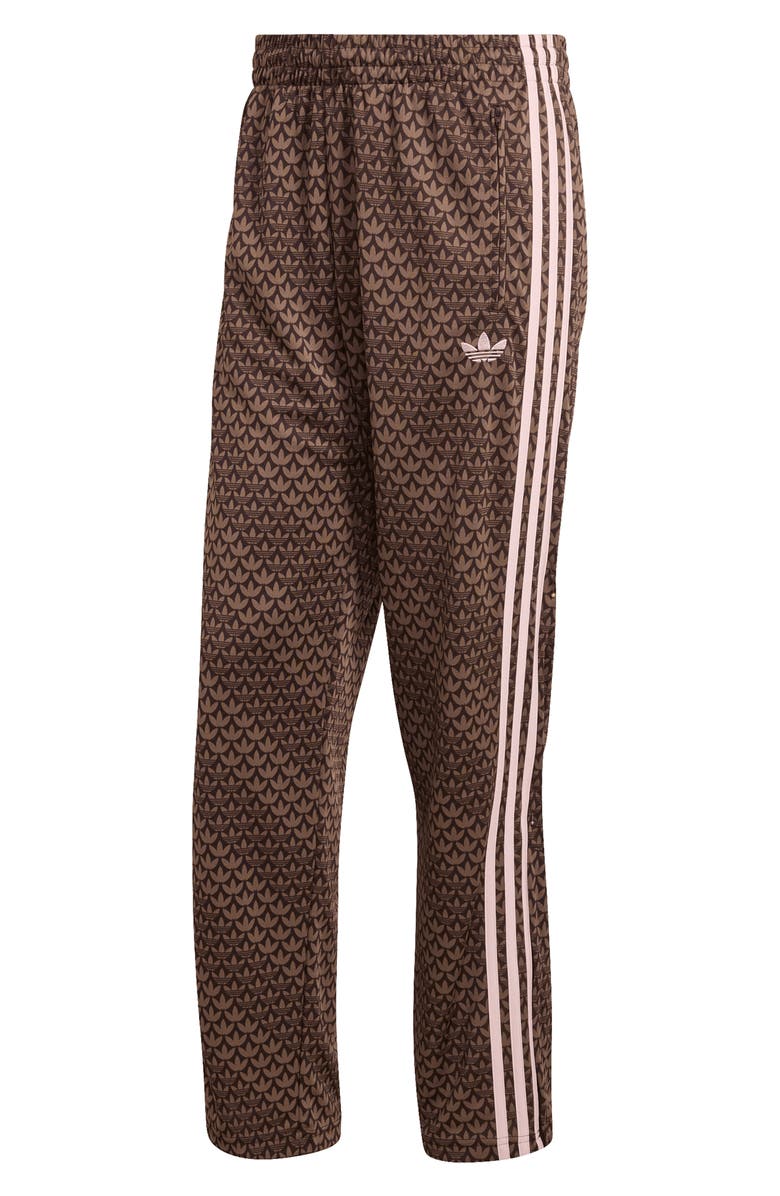 adidas Monogram Firebird Recycled Polyester Track Pants, Alternate, color, Coffee/ Earth / Sandy Pink