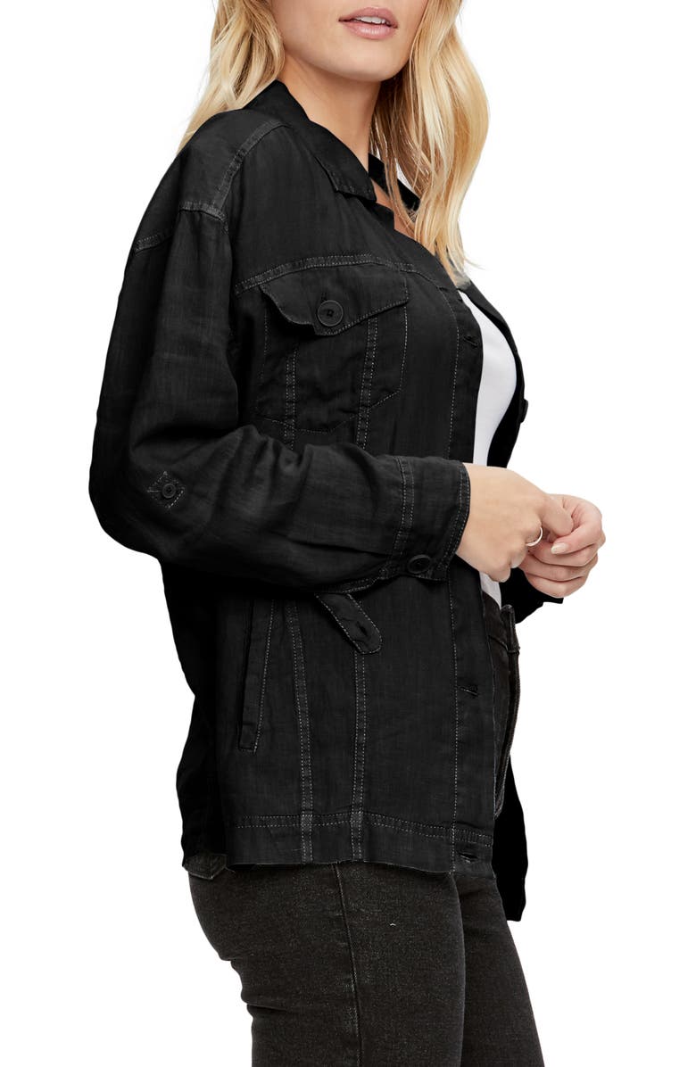 Michael Stars Linen Trucker Jacket, Alternate, color, 