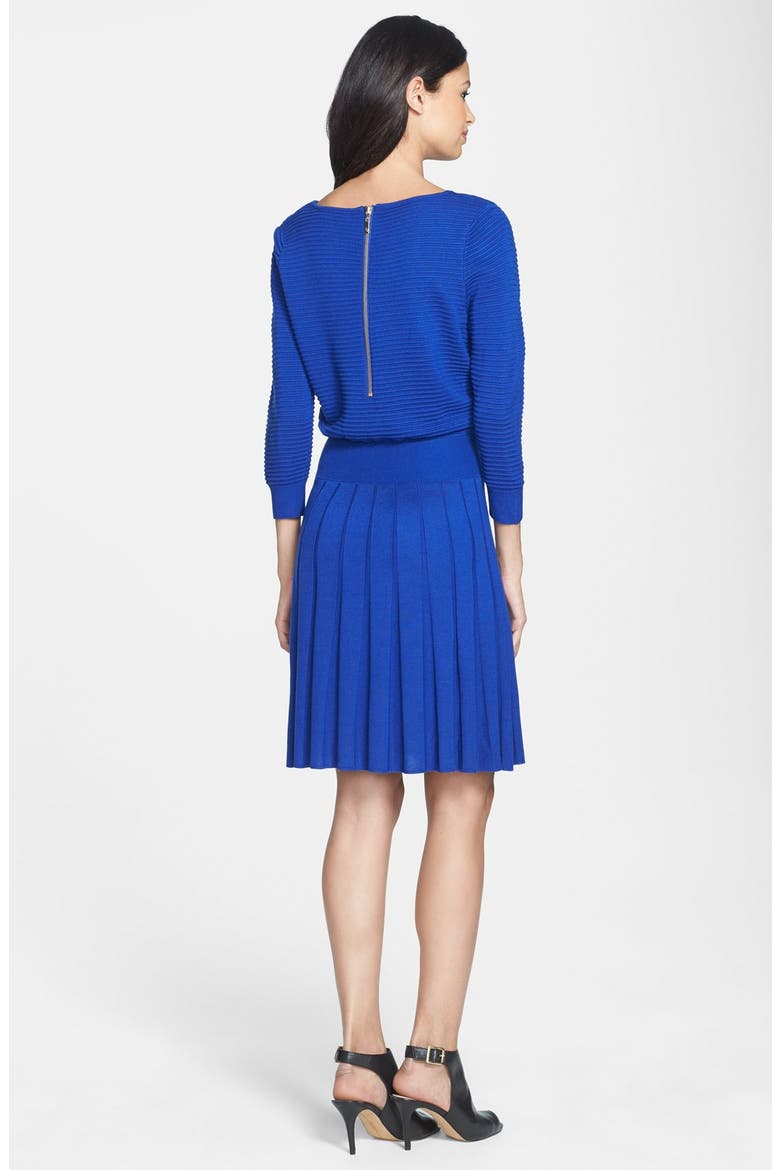 Knit Blouson Dress, Alternate, color, COBALT