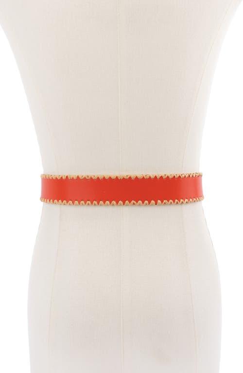 Kate Spade New York Straw Edge Leather Belt