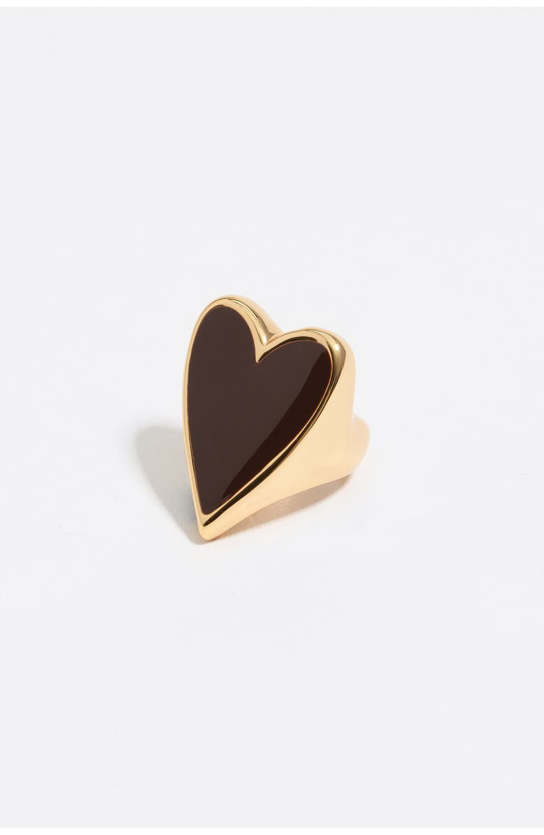 Bimba y Lola Glitter Heart Ring, Main, color, 
