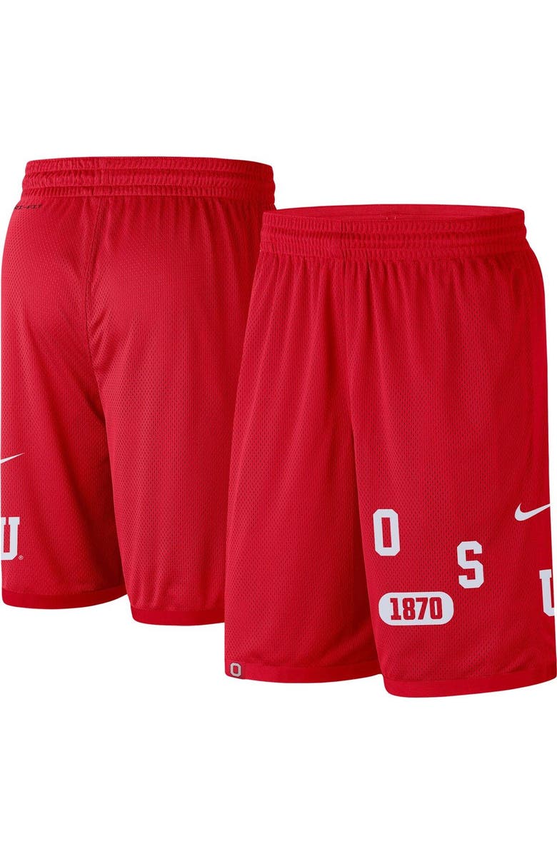 Nike Men's Nike Scarlet Ohio State Buckeyes Wordmark Performance Shorts, Main, color, Scarlet