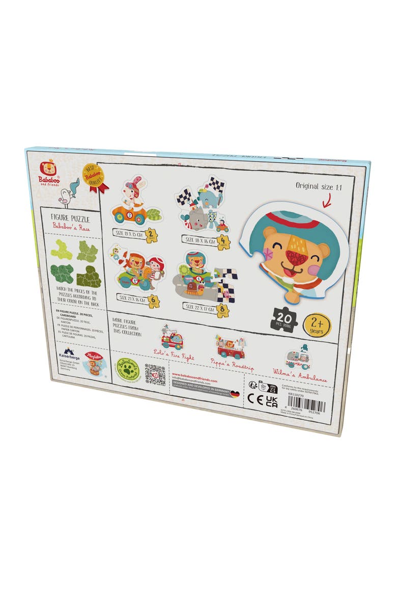 Bababoo Lion Race Figure Puzzle, Alternate, color, Turquoise