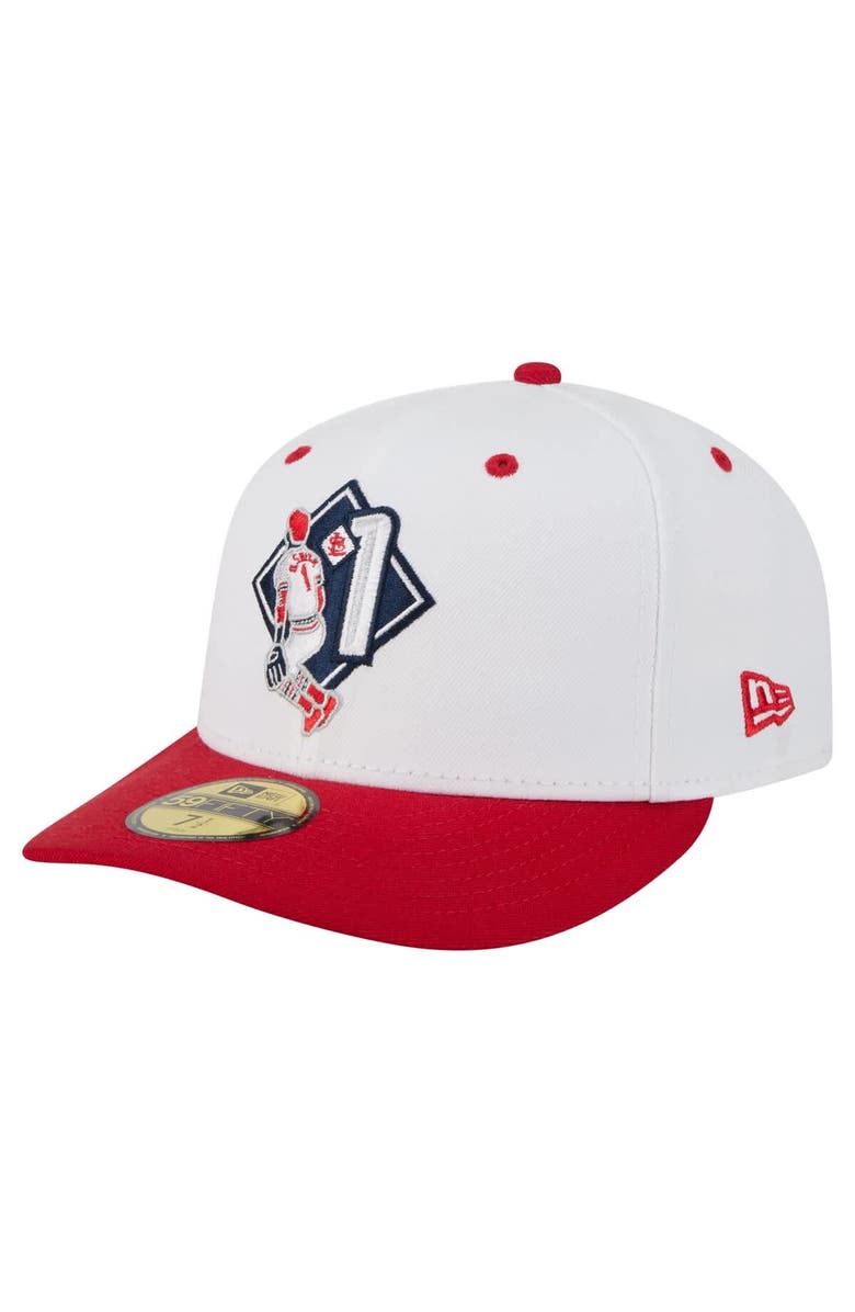 New Era Men's New Era Ozzie Smith White St. Louis Cardinals 59FIFTY Fitted Hat, Alternate, color, White