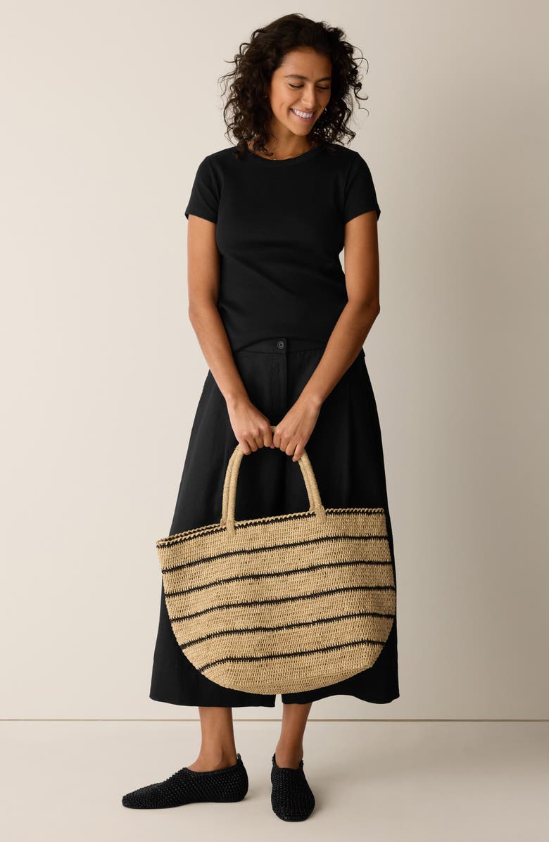 Eileen Fisher Crewneck T-Shirt, Alternate, color, Black