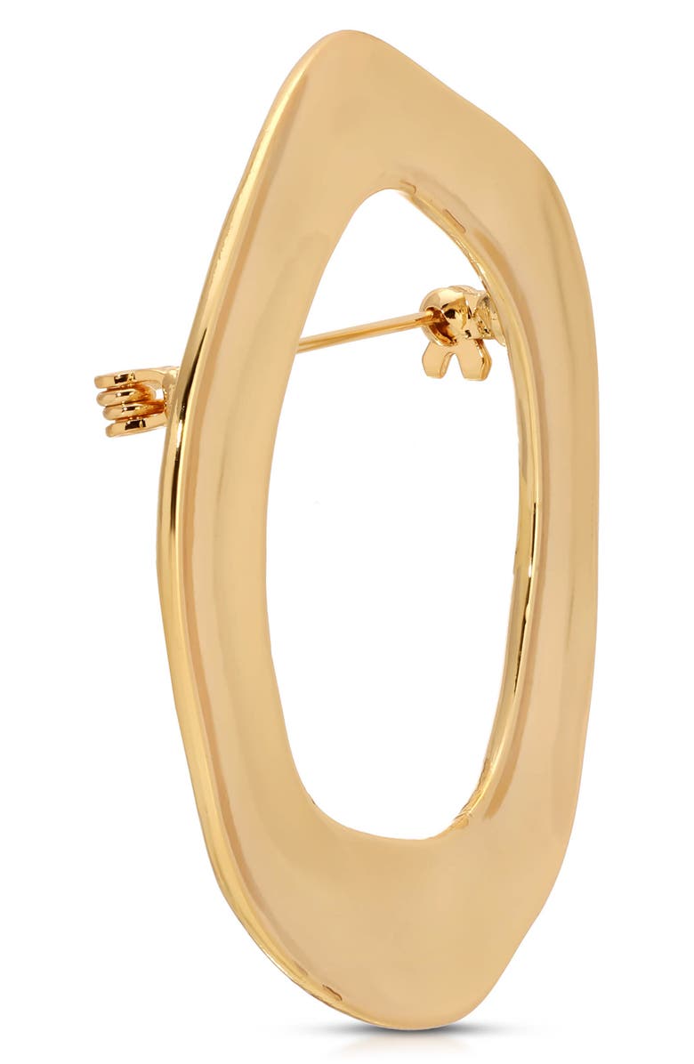 Ettika Open Circle Brooch, Alternate, color, Gold