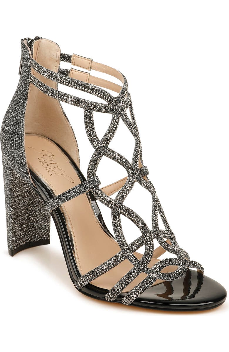 Jewel Badgley Mischka Filimena Glitter Sandal, Main, color,