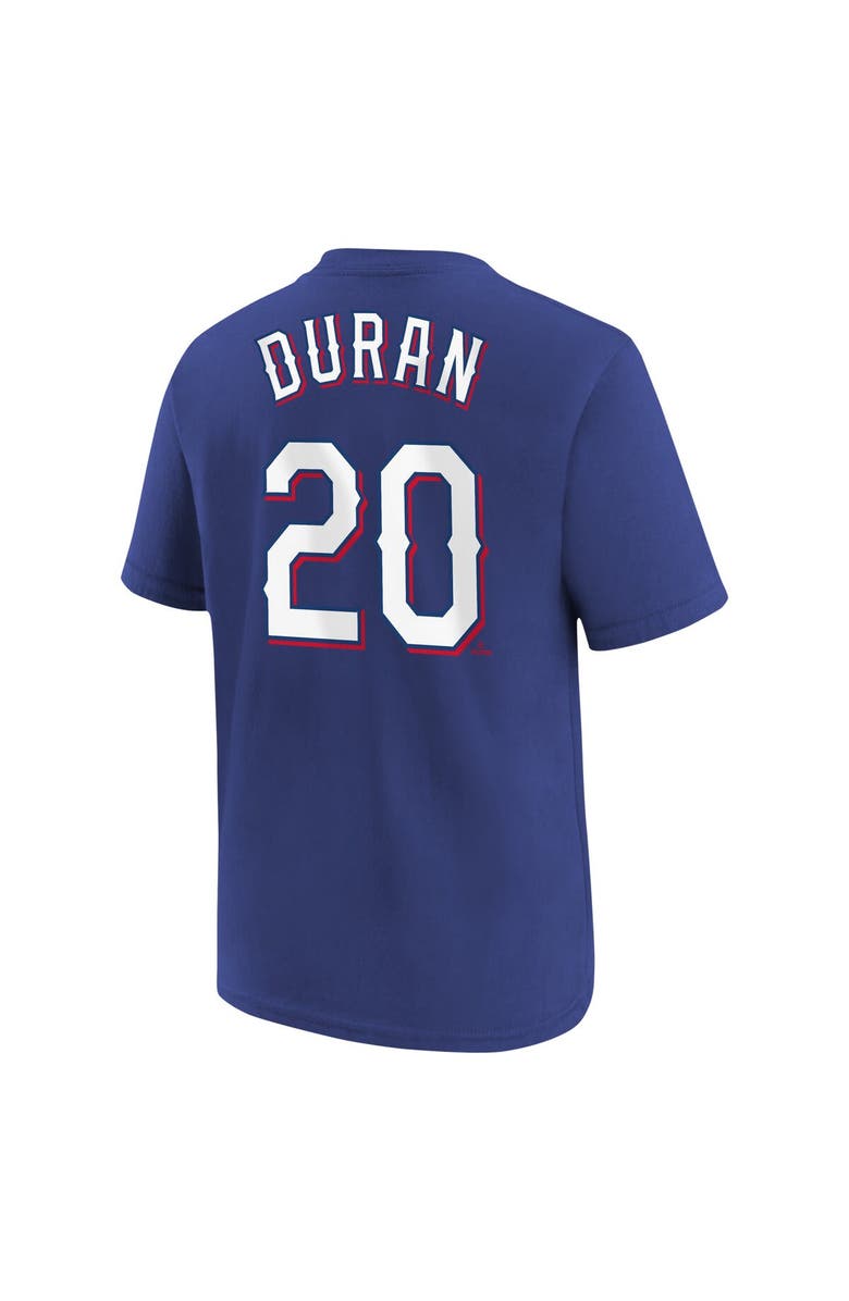 Nike Youth Nike Ezequiel Duran Royal Texas Rangers Name & Number T-Shirt, Alternate, color, Royal