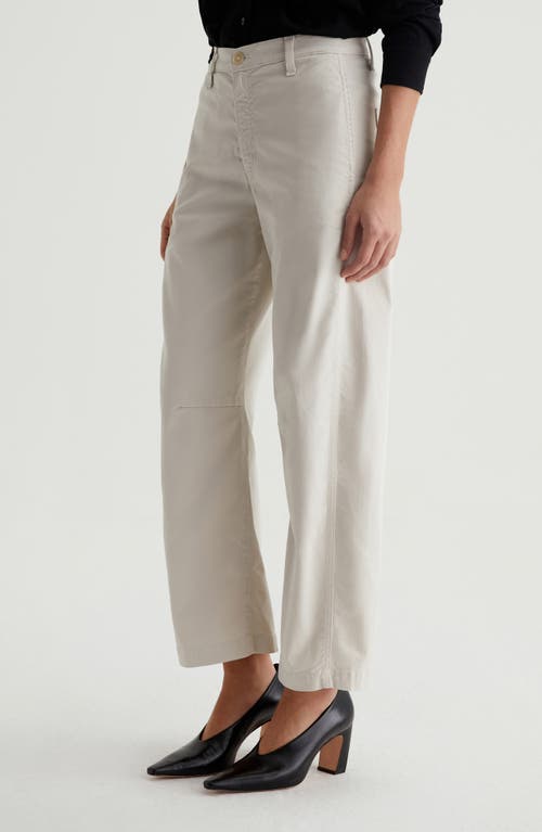 Ag Fiona Ankle Barrel Leg Chinos In Pumice