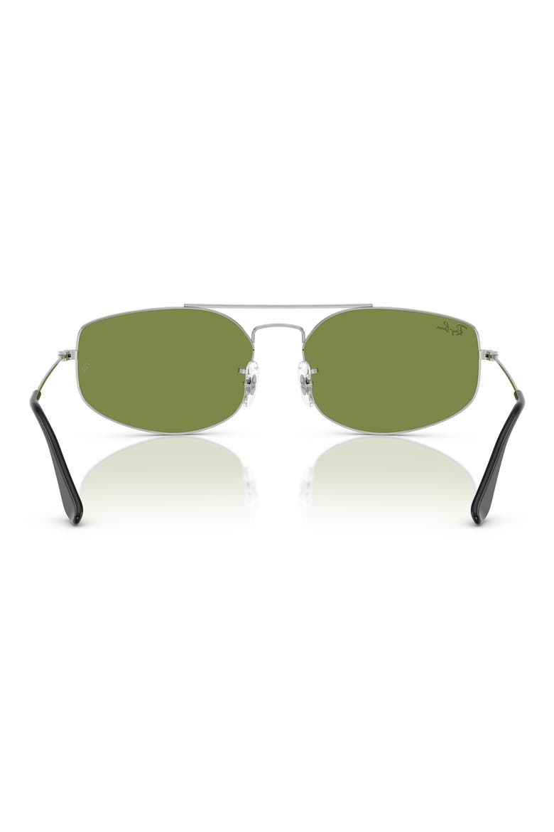60mm Irregular Sunglasses, Alternate, color, SILVER