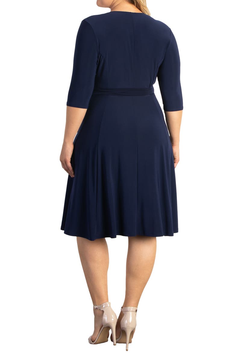 Essential Wrap Dress, Alternate, color, NOUVEAU NAVY