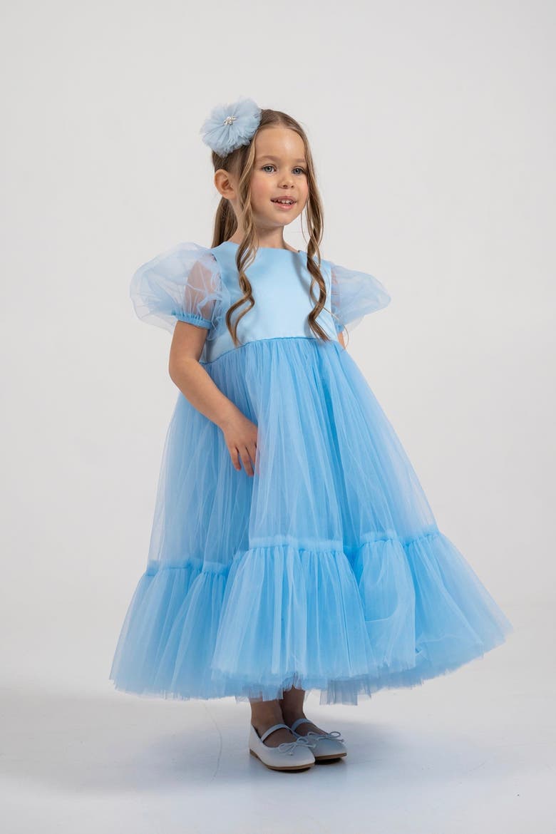 Frozen Maxi Tulle Dress, Alternate, color, Frozen Blue