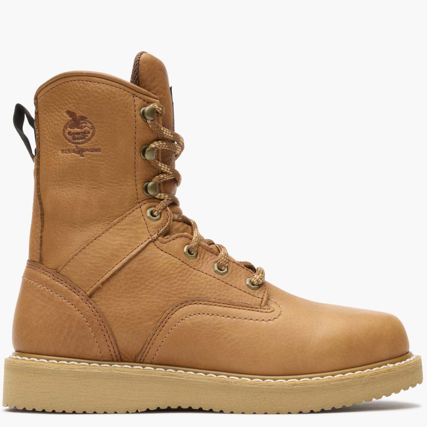 Georgia Boot Slip Resistant Padded Wedge Work Boot, Main, color, Barracuda Gold