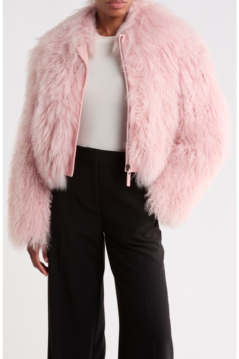 Genuine Shearling Jacket, Main, color, POWDER