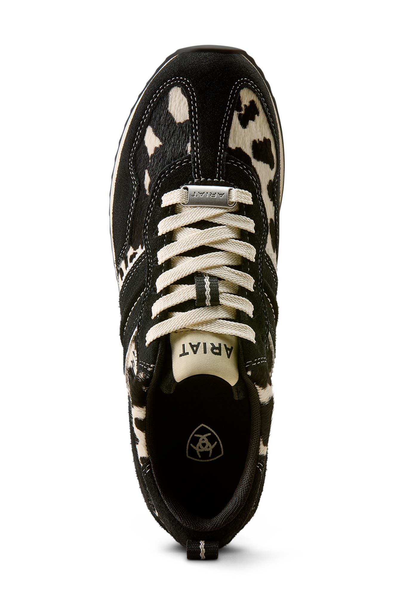 Ranch Runner Genuine Calf Hair Sneaker, Alternate, color, BLACK SUEDE