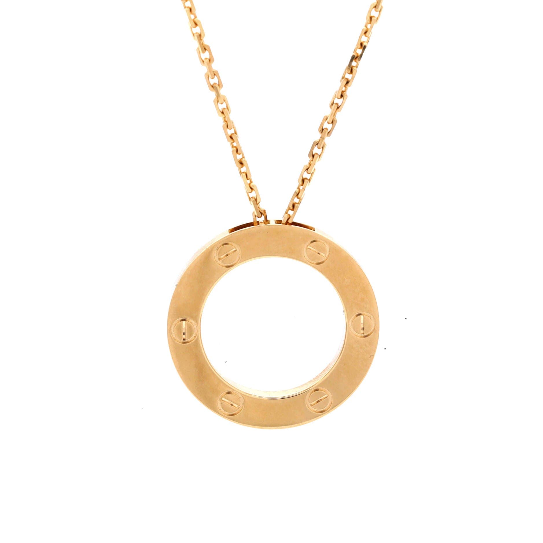 Love Pendant Necklace 18K Yellow Gold, Alternate, color, Metallic Gold