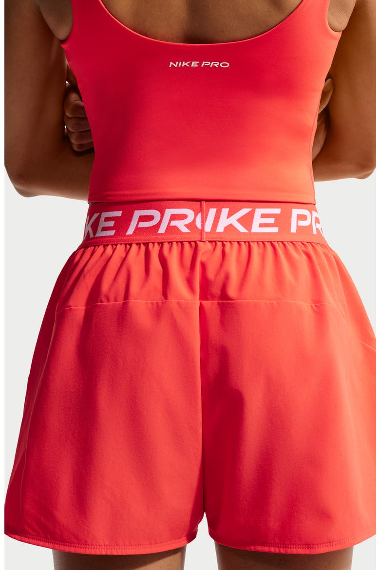 Pro Dri-FIT Shorts, Alternate, color, LIGHT CRIMSON/ WHITE