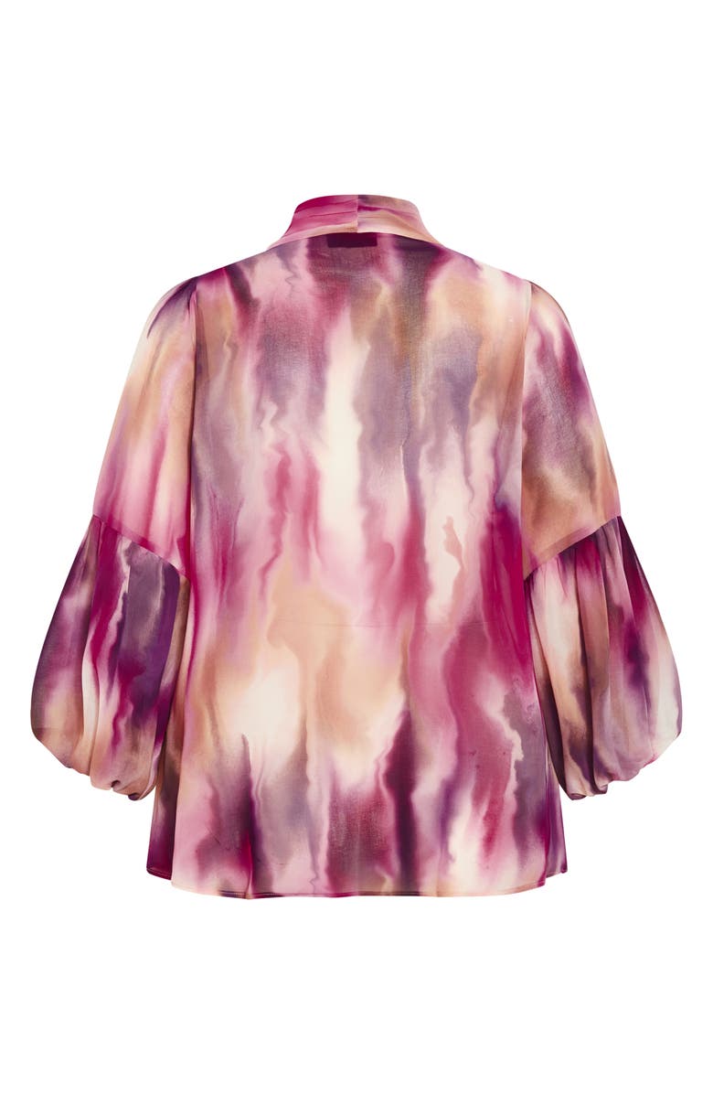 City Chic Romance Semisheer Button-Up Shirt, Alternate, color, 