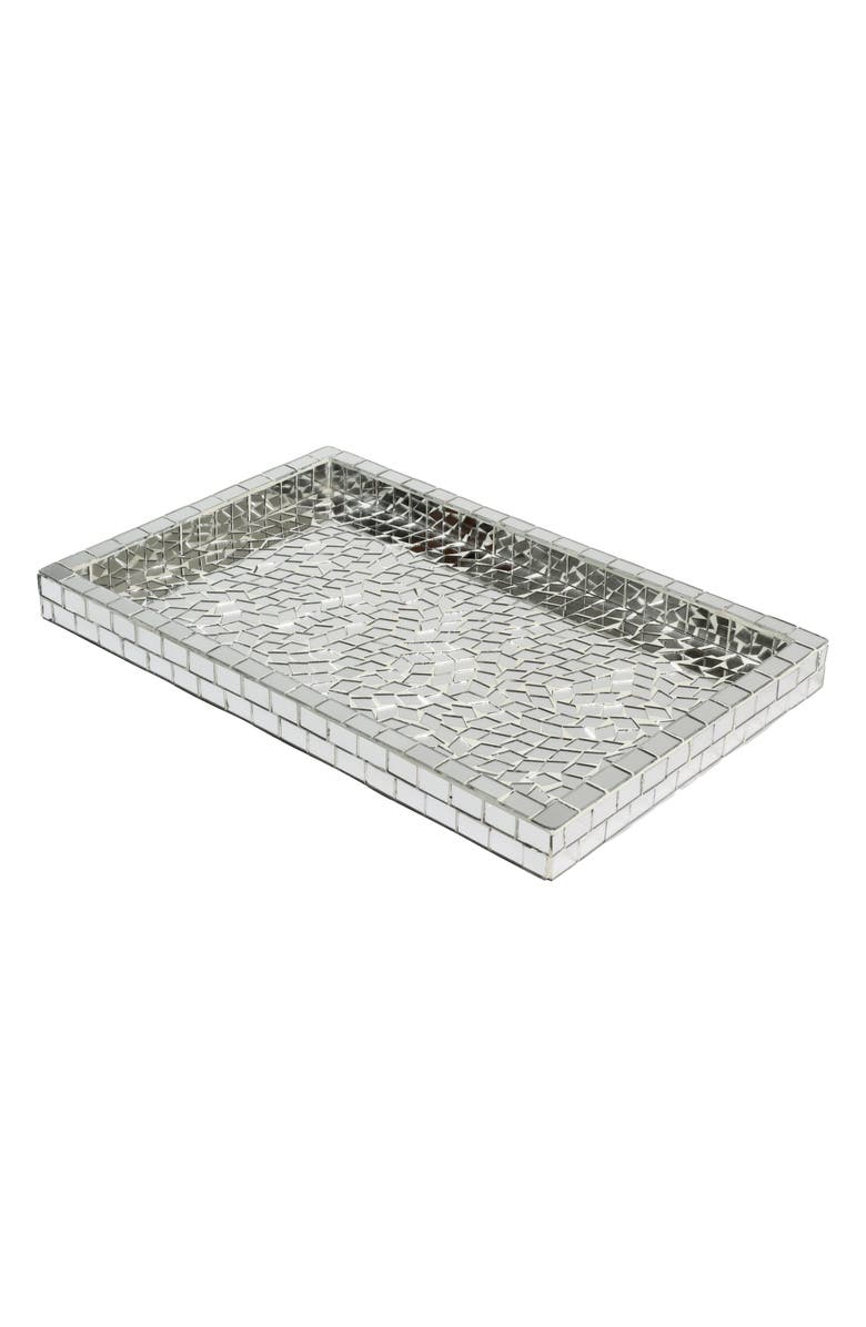 Tiramisu Decorative Mosaic Accent Tray, Alternate, color, White