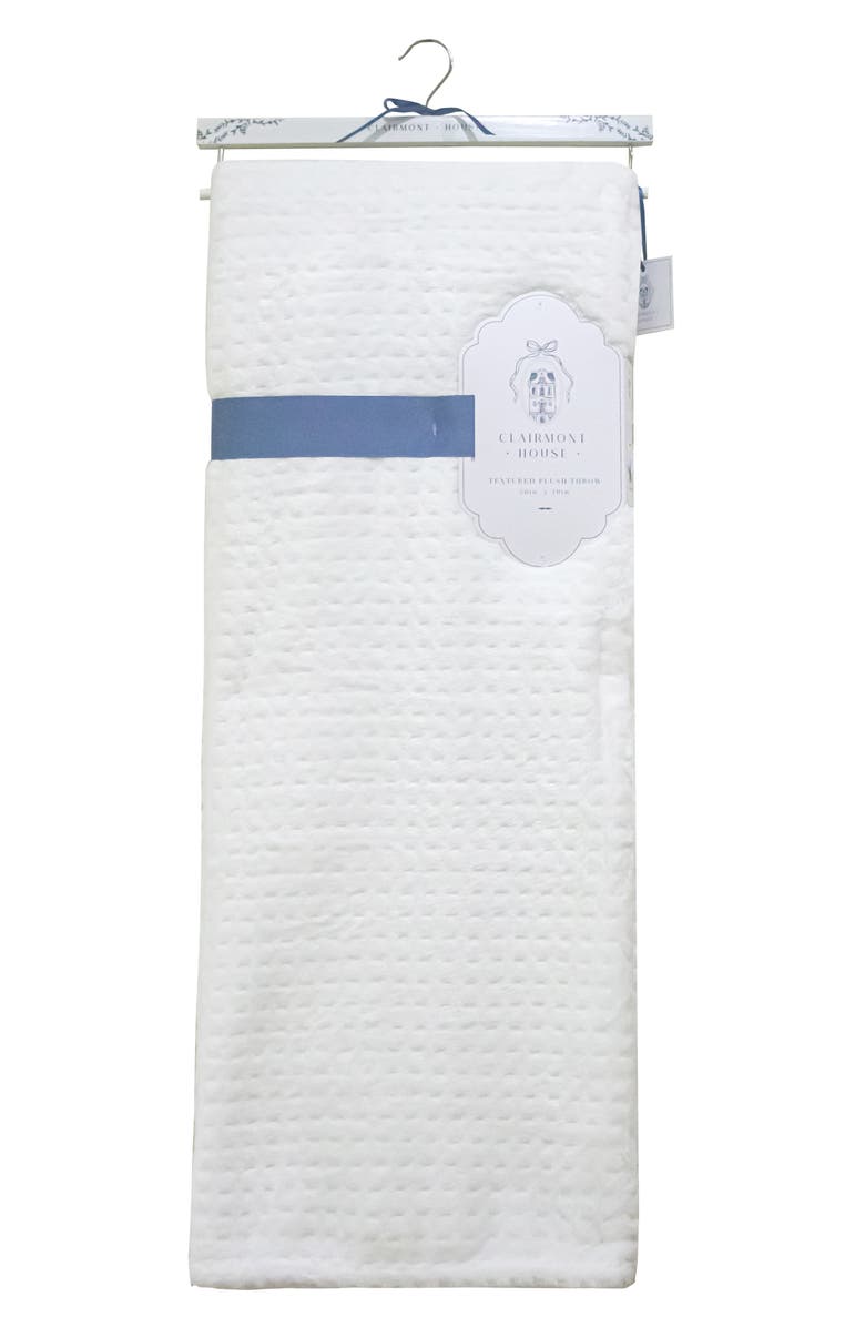 ARTISAN 34 Solid Textured Square Throw Blanket, Main, color, White