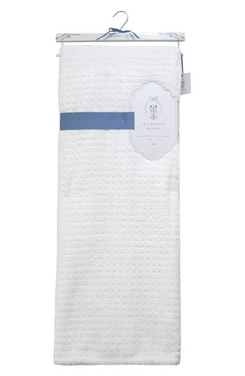 Artisan 34 Solid Textured Square Throw Blanket In White