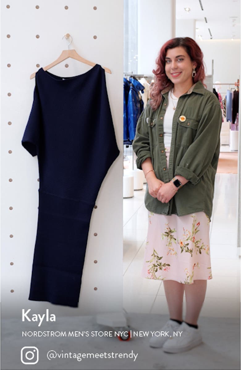 Penny Rib Split Sleeve Dress, sales video thumbnail