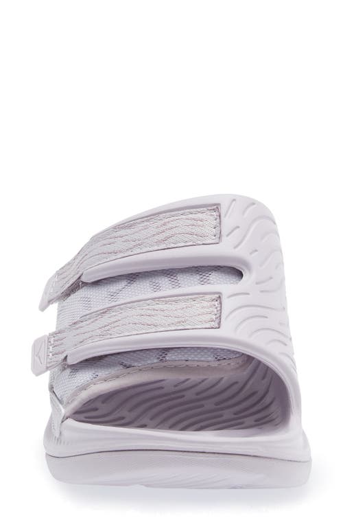Hoka Gender Inclusive Ora Luxe Slide Sandal In Lilac Marble/elderberry