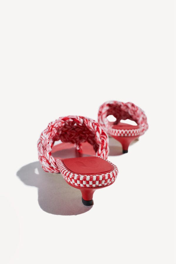 Amambaih Leandra Thong Mules, Alternate, color, Ivory Red