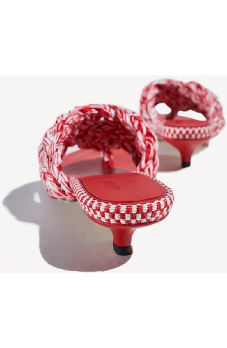 Amambaih Leandra Thong Mules, Alternate, color, Ivory Red