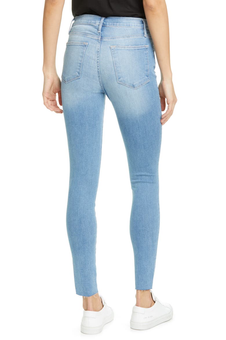 Le High Raw Hem Ankle Skinny Jeans, Alternate, color, EUROPA