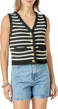 English Factory Stripe Sweater Vest